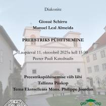 Preestriks pühitsemine 11.oktoobril 2025 Tallinna Peeter-Pauli katedraalis