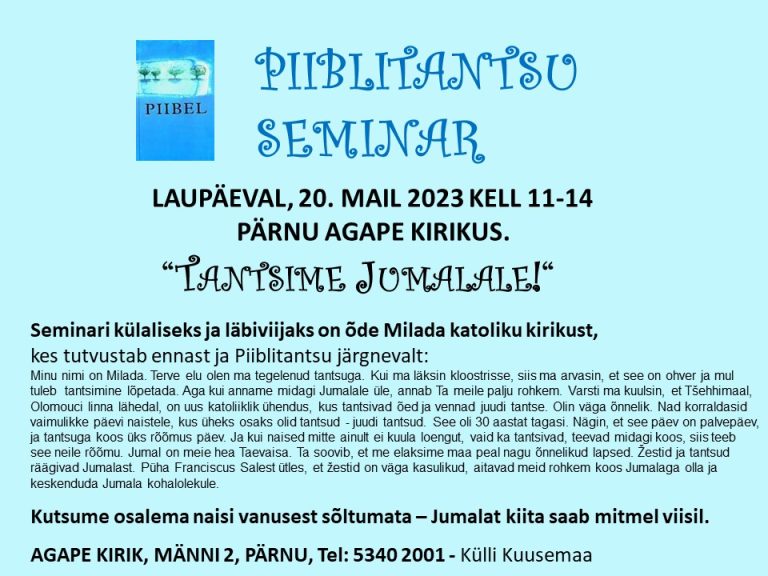 2023 05 20 Tantsime Jumalale