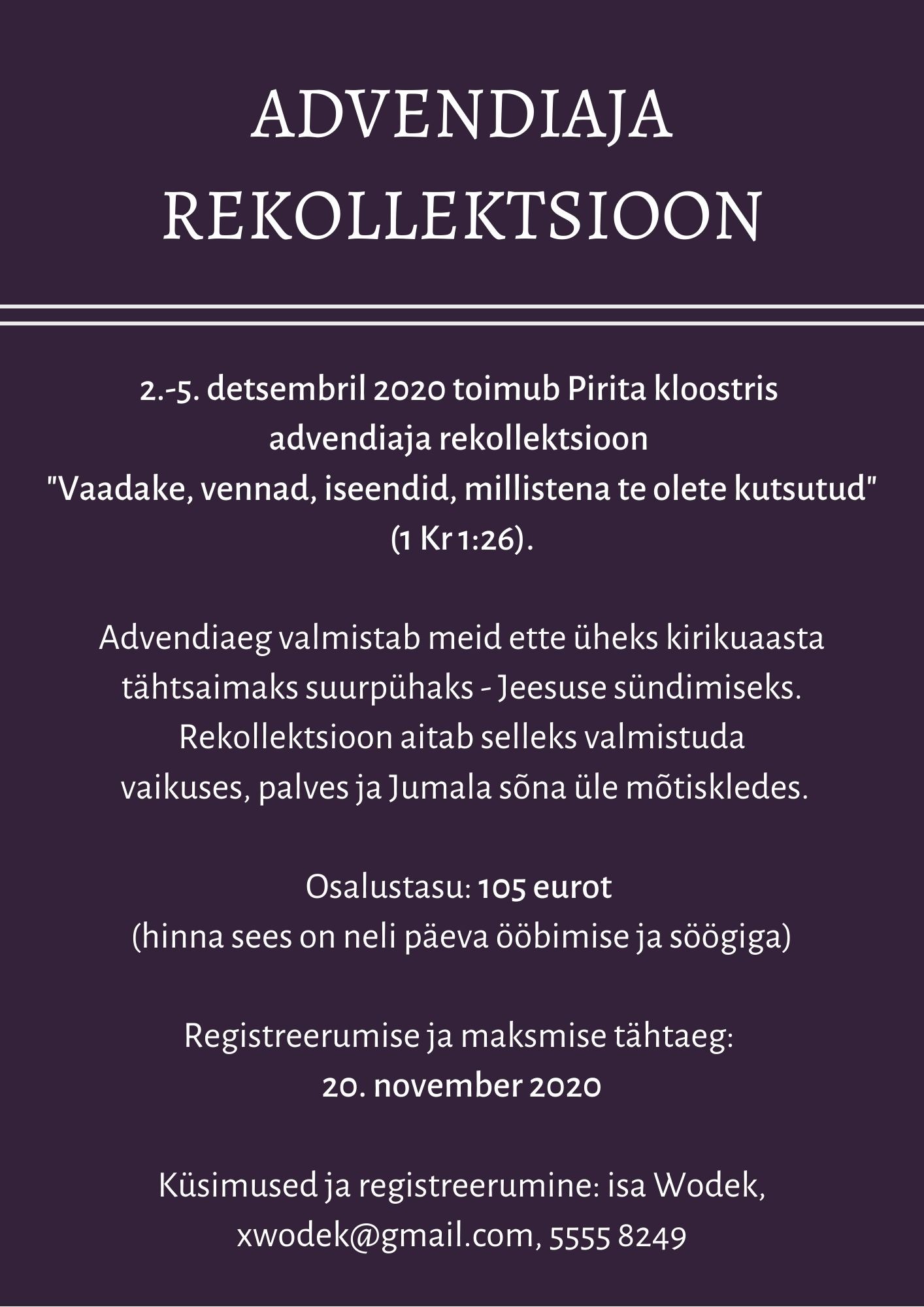 Advendirekollektsioon 2020