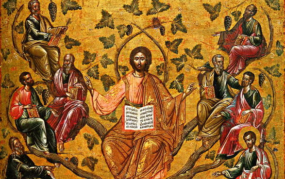 Christ the True Vine icon Athens 16th century