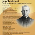 Plakat õndsa Eduard Profittlichi mälestuspäeva konverentsi programmiga Tallinnas.