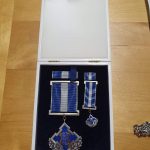 Siseministeeriumi hõbeteenetemärgi pidulik üleandmine piiskop Philippe Jourdanile Eestis.