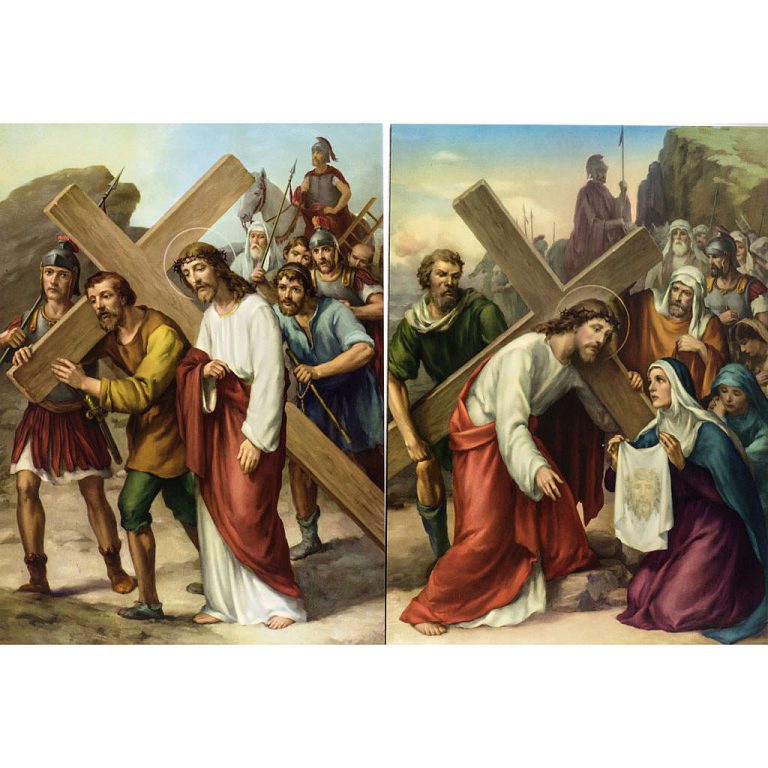 way of the cross 15 stations in wood